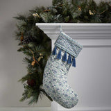 Matching Handcrafted 100% Cotton Evergreen Christmas Stocking (sold separately)