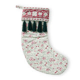 Handcrafted 100% Cotton Winter Berry Christmas Stockings