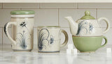 Dragonfly Tea Infuser Mug left, then mug and tea for one sold separately.