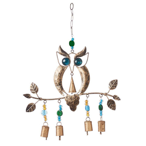 Wise Owl Recycled Wind Chime