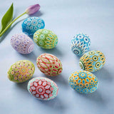 Bright Spring Quilled Egg Ornament Set of 3 shown with our other quilled egg sets, sold separately