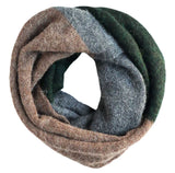 100% Alpaca Tres Scarf - Forest, Tan, Grey