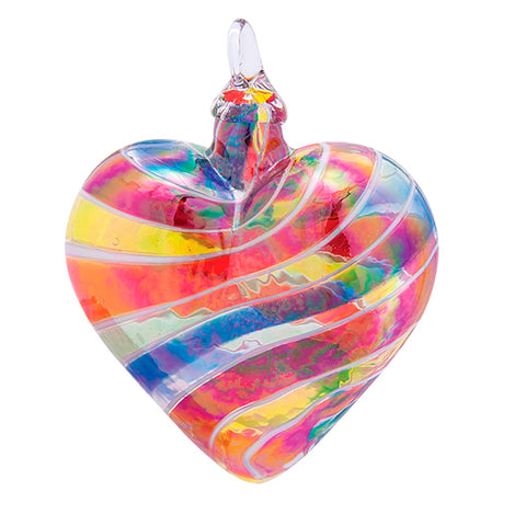 Designer Heart Ornament Rainbow - USA