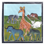 Original Painting African Wildlife - Giraffe, Eleph, Buffalo, Bunny2