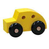 Handcrafted Wooden Car Toys Yellow Coupe