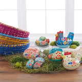 Table Decor: Petite Floral Kashmiri Easter Eggs Set of 4