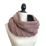 Thick Fleece Lined Mobius Scarf/Hoodie Mauve