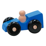 Handcrafted Wooden Car Toys Blue Sports Car