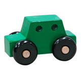 Handcrafted Wooden Car Toys Green Sedan