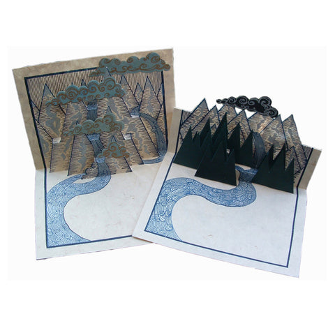Pop-Up Mountain Set of Six Cards & Envelopes 