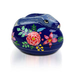 Royal Blue Easter Bunny Trinket Box lid on