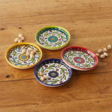 Hand Painted Floral Appetizer Plates - Set of 4