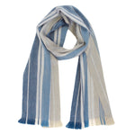 Luxuriously Soft Alpaca Winter Scarves Blue Argillite