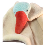 Organic Cotton Sherpa and Velour Security Blanket with Ducky Friend - Handcrafted in the USA!