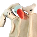 Organic Cotton Sherpa and Velour Security Blanket with Animal Friend - Handcrafted in the USA!
