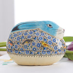 Large Blue Bunny Decorative Trinket Box