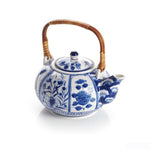 Handcrafted Blue Meadow Ceramic Tea Pot