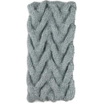 Fleece Lined Cable Knit Ear Warmer - Blue