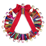 Large Festive Mayan Doll Wreath with Bow 12"