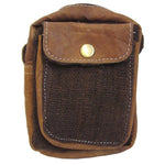 Small Hemp Leather Camera Bag 5x7 Brown