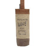 Canvas Wine Tote - Camping without Wine