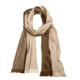 Luxuriously Soft Alpaca Winter Scarves Coffee and Cream
