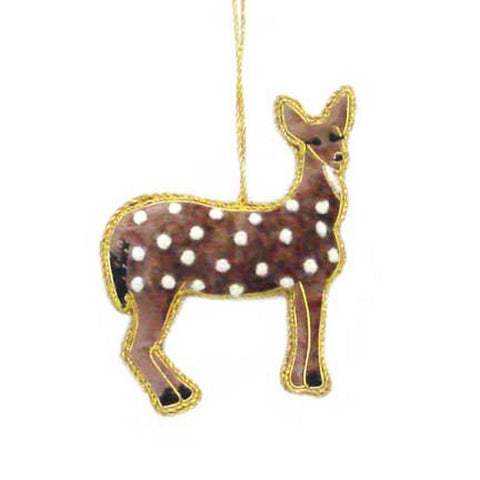 Heirloom Quality Velvet Deer Ornament