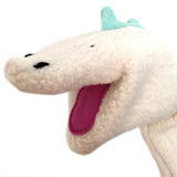 Soft Organic Sherpa Dino Hand Puppet - Handcrafted in the USA!