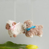 Woolly Lamb Ornaments Set of 2