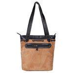 Upcycled Suede & Leather Shoulder Bag with Tassle 
