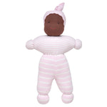 Handcrafted 10" Organic Waldorf Style Doll:Pink Jayla Ethnic Baby