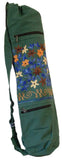 Embroidered Heavy Cotton Yoga Bag Green