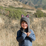 Kids Animal Hood - Grey Kitty Cat