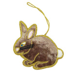 Heirloom Quality Handcrafted Velvet Bunny Ornament