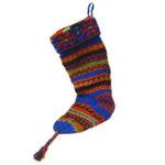 Handknit Wool Christmas Stockings Jewel Tone