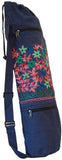 Embroidered Heavy Cotton Yoga Bag Navy