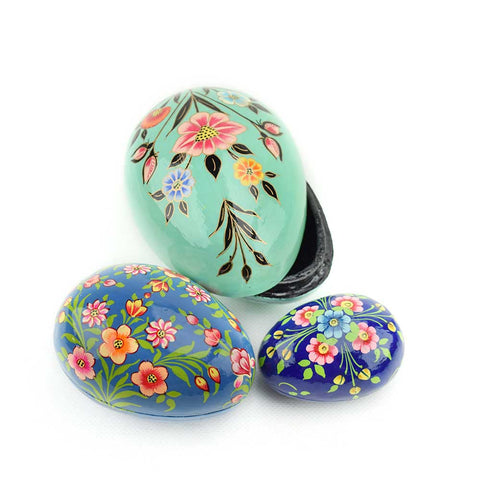 Hand Painted Nesting Eggs - 3 eggs