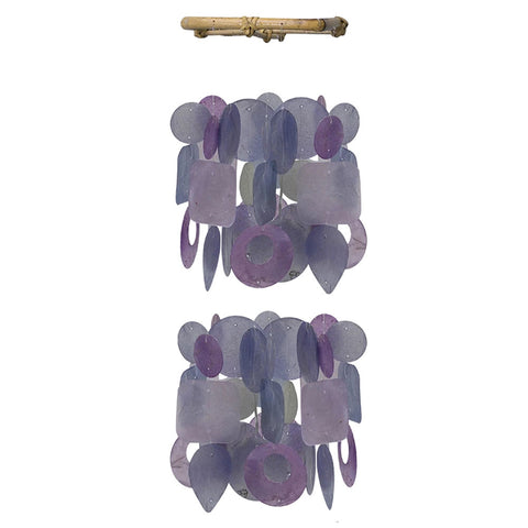 Capiz Shell Chime - Small Chandelier Orchid.  Ethical, Fair Trade, Garden Gift.
