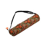 Sturdy Cotton Peacock Yoga Mat Bag Clay Red