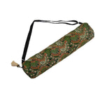 Sturdy Cotton Peacock Yoga Mat Bag Forest Green