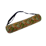 Sturdy Cotton Peacock Yoga Mat Bag Forest Green