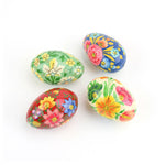 Petite Floral Kashmiri Easter Eggs Set of 4