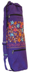 Embroidered Heavy Cotton Yoga Bag Purple