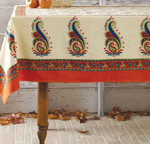  Bright Floral and Paisley Table Cloth