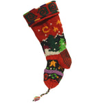 Keepsake Quality Handknit Wool Christmas Stockings Mountain Scene