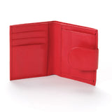 Pocket Size Poppy Red Leather Wallet