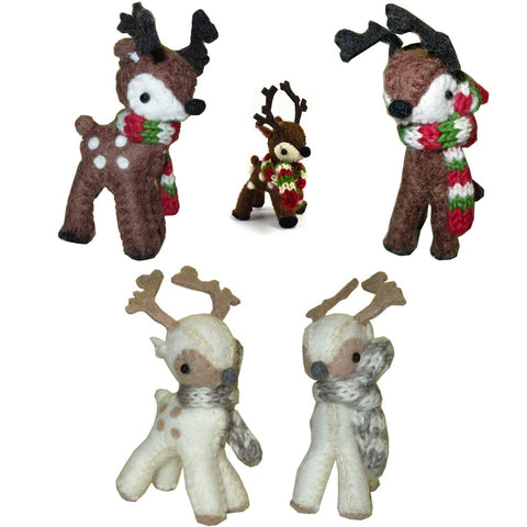 Sweet Baby Reindeer Ornament - Natural or Brown