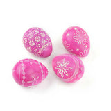 Handcrafted Soapstone Eggs (4) in Pink