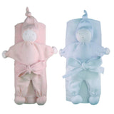 Soft Organic Cotton Swaddle Blanket and Teething Toy Gift Set