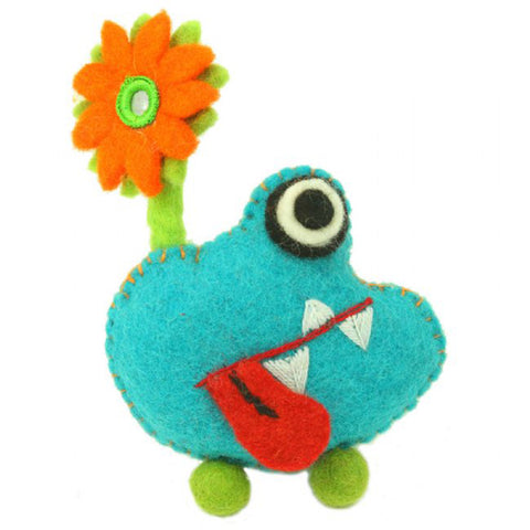 Felt Tooth Fairy Monster with Pocket Blue